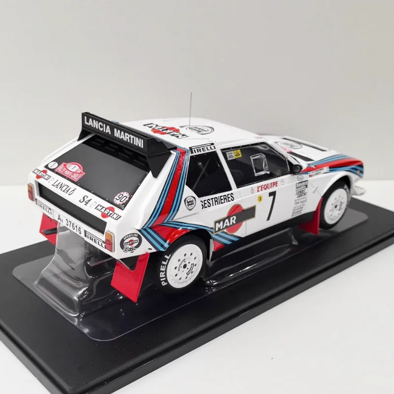 

IXO Литой под давлением масштаб 1:18 LANCIA S4 # 7-гоночный автомобиль, модель легкосплавного автомобиля, классическая коллекция, сувенир, статический дисплей, украшения, подарок