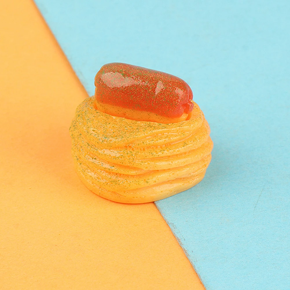 15 قطعة كعك صغير الديكور مقلد مصغرة التظاهر DIY بها بنفسك اكسسوارات الحلوى نموذج الراتنج بيت الطعام