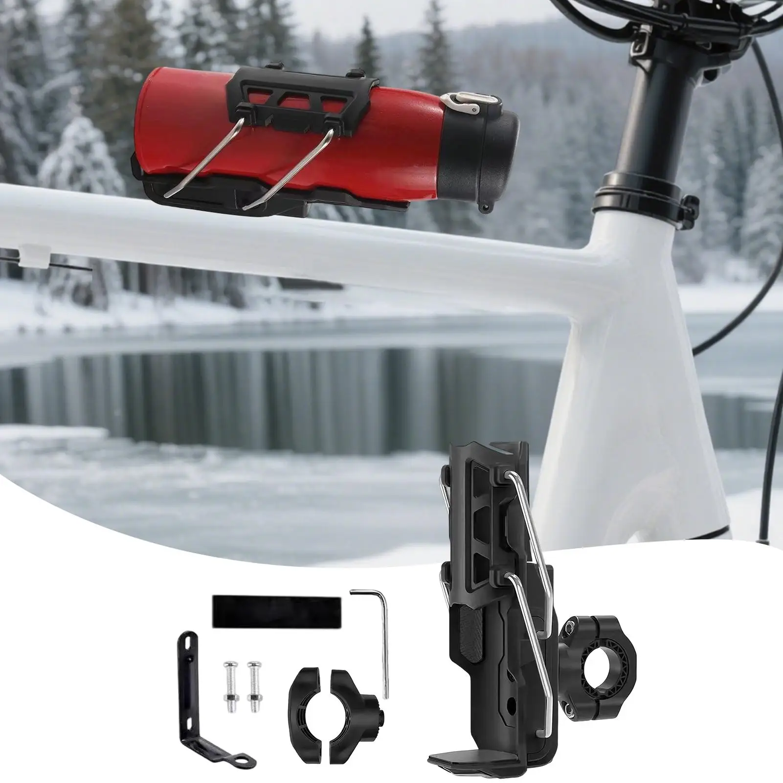 

Bike Cup Holder Lightweight Cup Bracket For Bike Adjustable Water Bottle Organizer Rack For Women Men Youth Teens Husband Wife