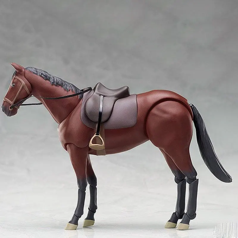 Anime Paard 246 wit en bruin PVC action karakter model speelgoed die kan spelen met Kuncan's lichaam Action Figure Model Speelgoed 16 cm