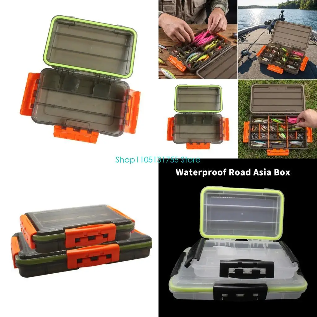 

K0EF Baits Container With Triples Edges Latches Portables Fishing Equipment Organizers For Freshwaters And Saltwater Fishing