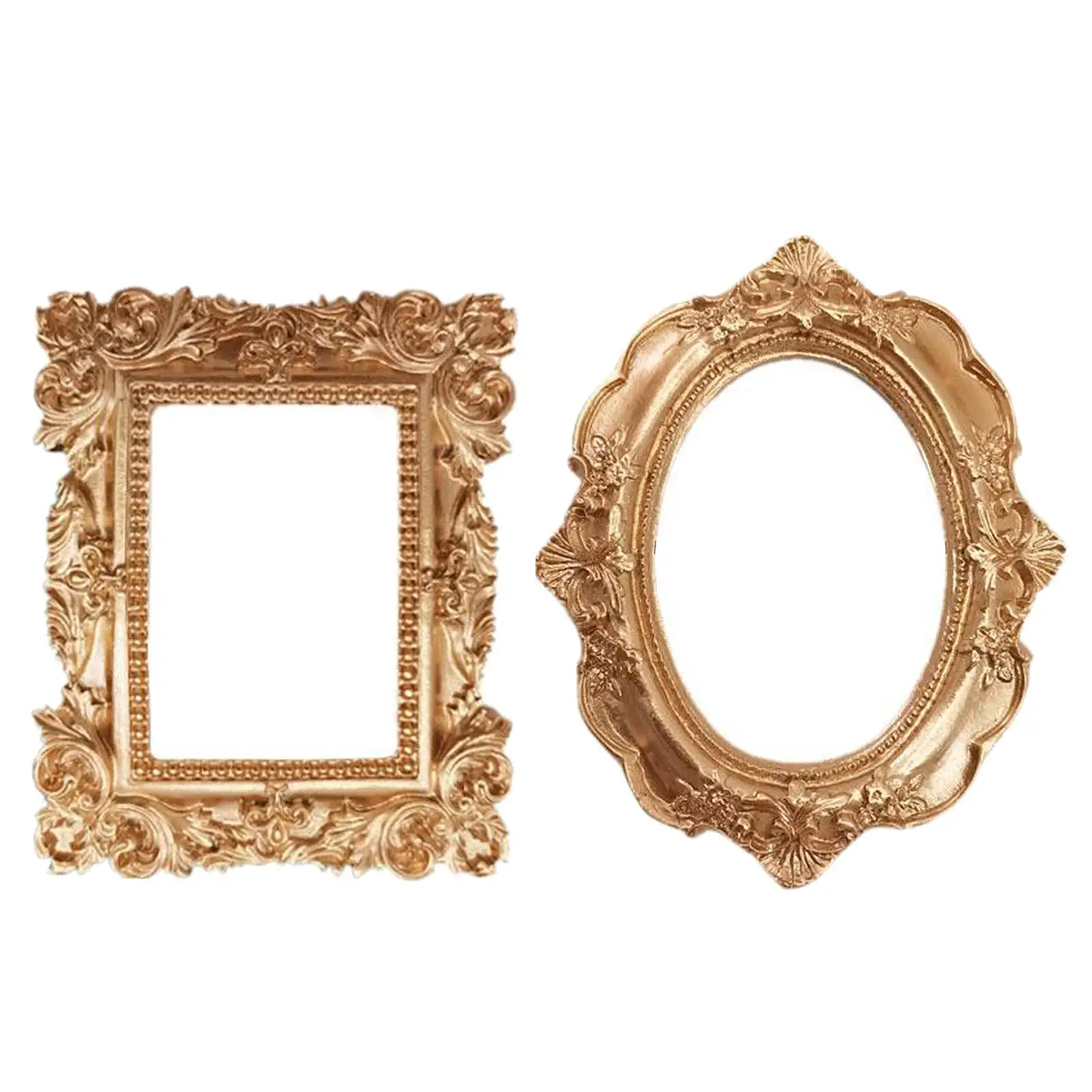 Retro Gold Photo Frame Picture Frame Nail Art Decoration Photography Background