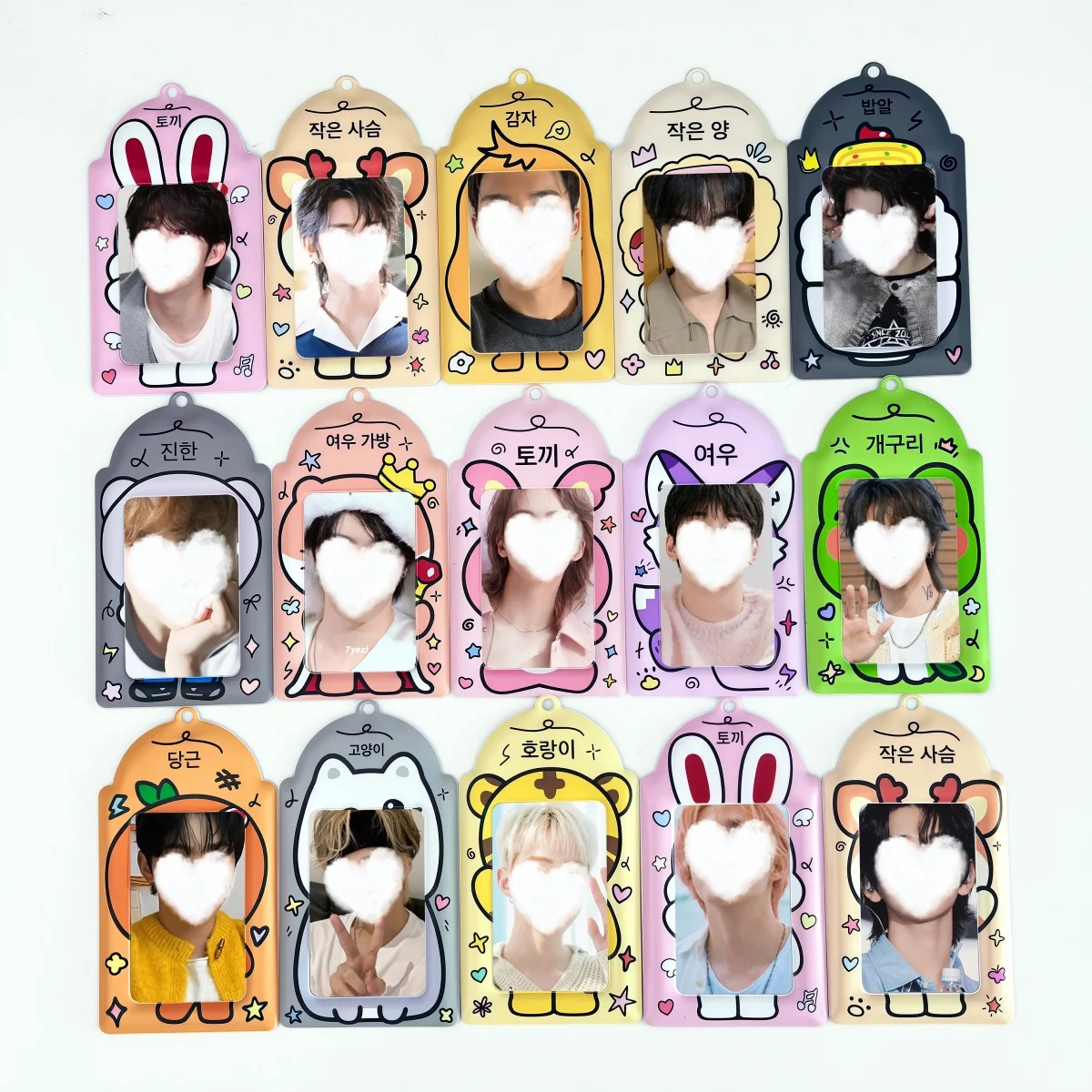 1Pc Korean-Style Animal Plastic Card Holder, 3inch Small Card Protectors, Animal-Themed Card Holder for K-Pop Groups, Idol Photo Card Storage, Concert Fan Merchandise, Made of Pu Material, Suitable for 3-3.5inch Polaro