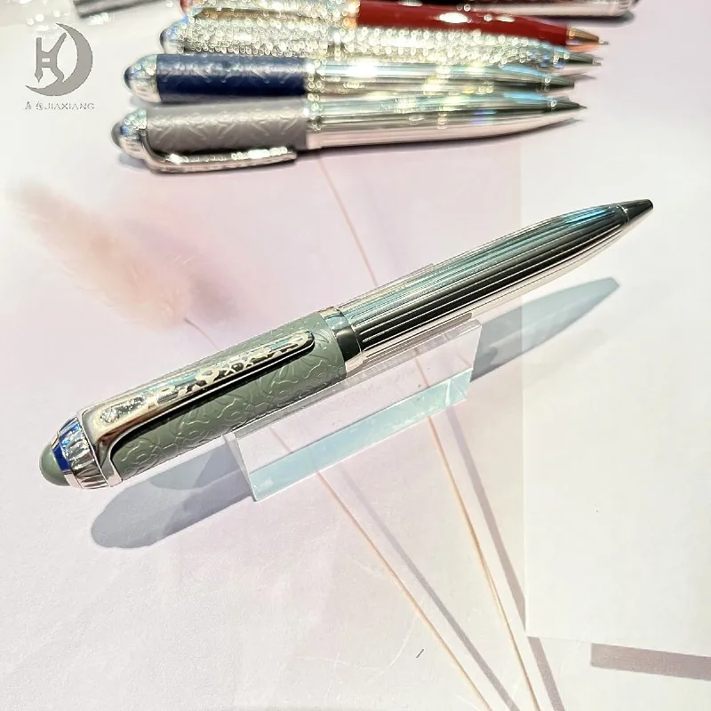 Luxuriöser Kugelschreiber mit Drehmechanismus aus Metall als Geschenk zum Schulanfang für Schmuck und Uhren – Detail 3