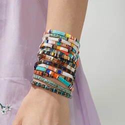 ZMZY 1PCS Sell Random Mixed Color Boho Tila Beads Miyuki Bracelet For Women Pulseiras Femme Friendship Gift Jewellery