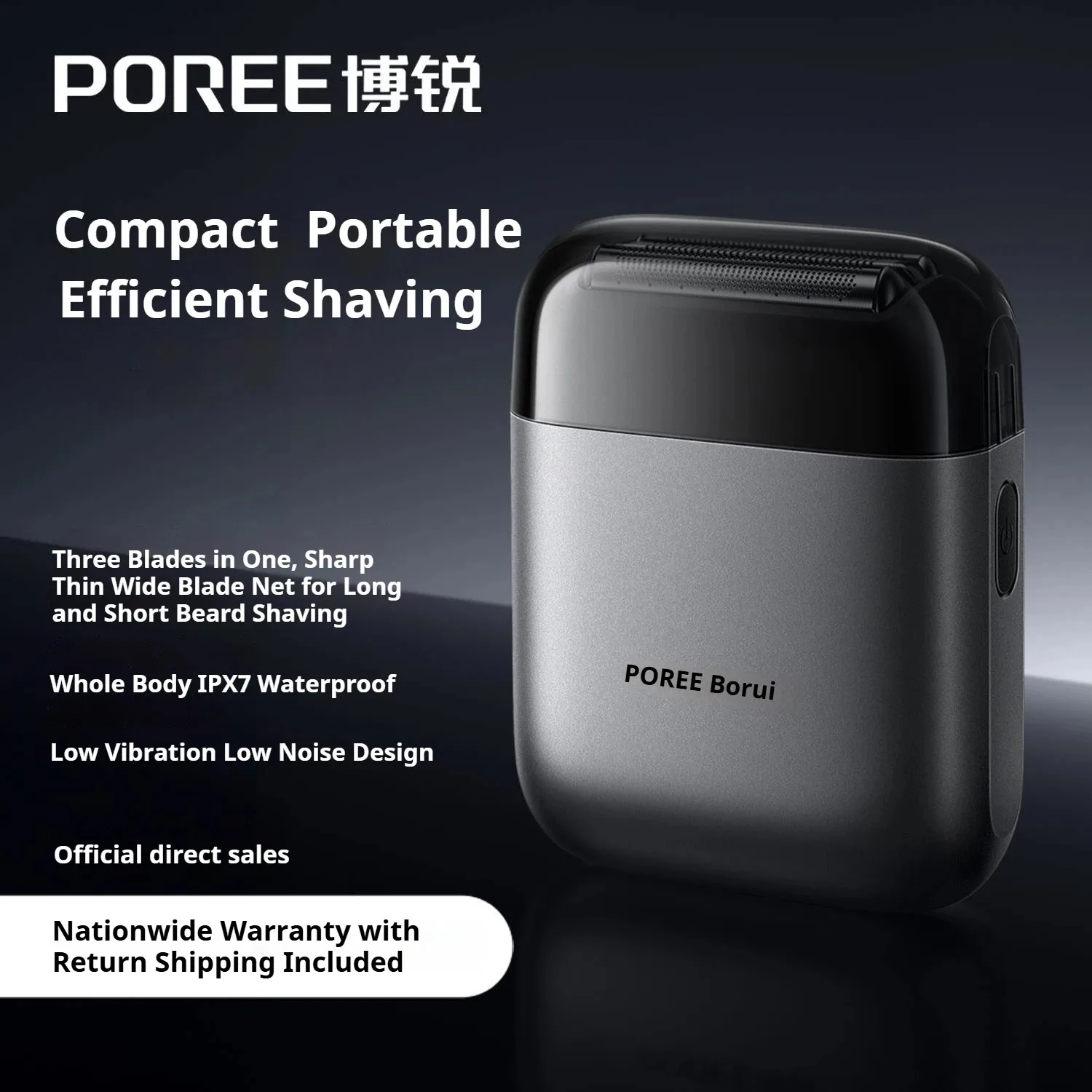 

Flyco/POREE P20 Reciprocating Electric Shaver for Men New Portable IPX7 Waterproof Large Capacity Battery High-quality Classic
