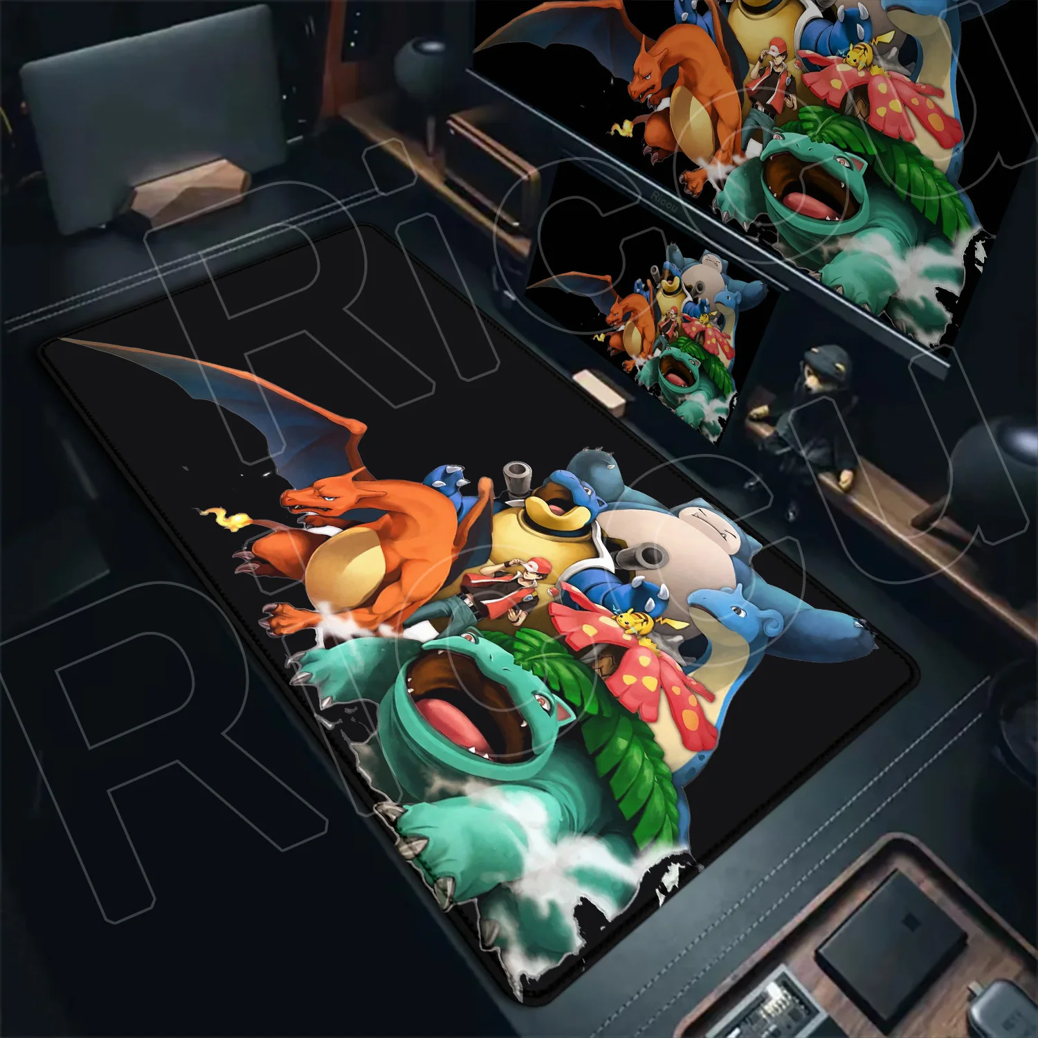 New Many Wallpaper Mouse Pad Larger XXL Speed Pc Computer Keyboard Pad Kawaii Pokemon Desk Mat Gaming Accessories Home Mousepads