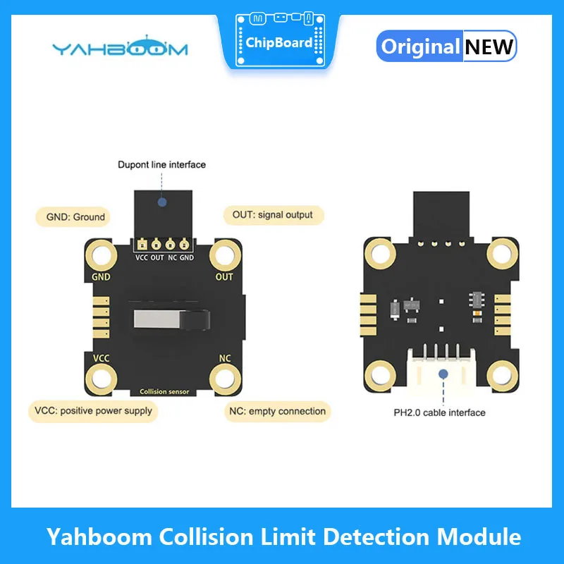 Yabo Collision Limit Detection Module Compatible with Alligator Clip/DuPont line/PH2.0 Cable demo board