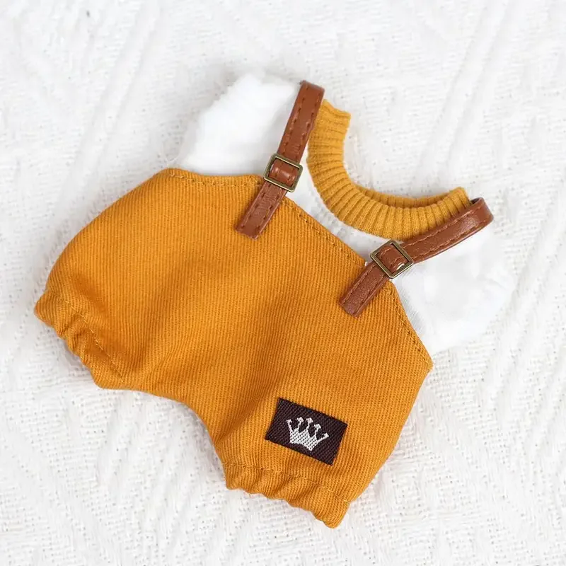 17 ซม.มินิตุ๊กตาเสื้อผ้าชุดอุปกรณ์เสริมสําหรับเกาหลี Kpop Exo Labubu Idol Overalls กางเกงชุด Macaron ตุ๊กตาเสื้อผ้าของขวัญ