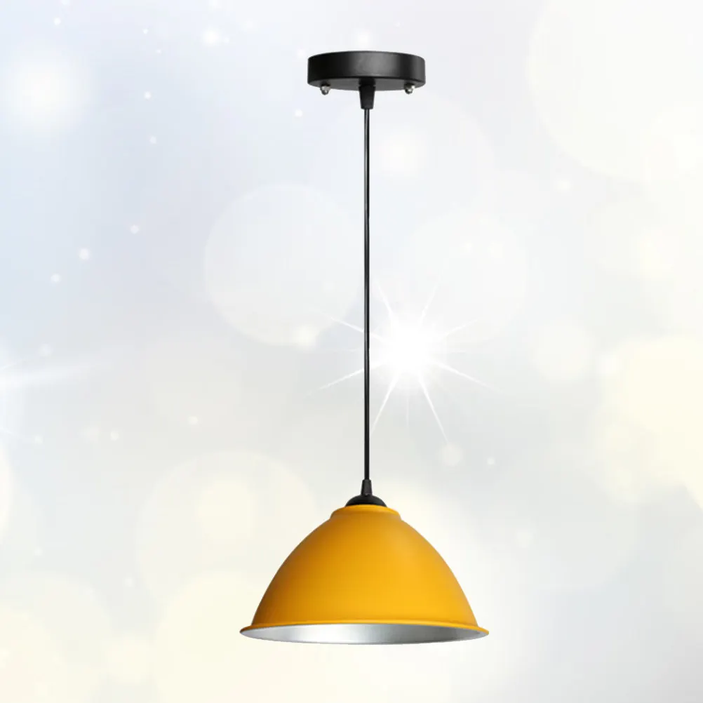 1Pcs Ceiling Lamp Lampshade Industrial Style Yellow Macarons Color 30Cm Diameter Creative Light Shade for Living Room Hotel