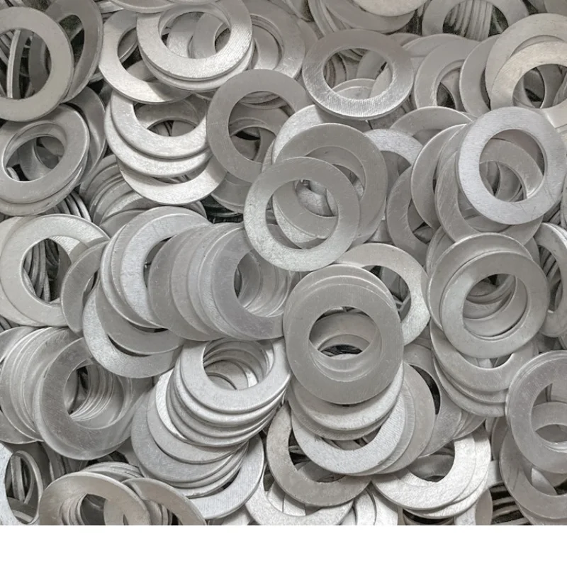 10/50/100pcs Aluminum Flat Washers Sealing Ring Gaskets Plug Oil Seal Fittings M9 M10 M12 M13 M14 Thickness 0.5 1 1.5 2 3 mm