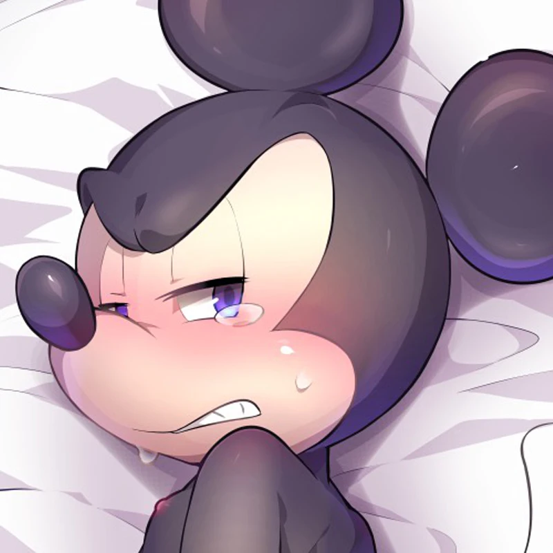 Dakimakura Anime Pillow Cover Mickey Mouse Double Sided HD Print 2WAY Life Size Anime Body Pillowcase Gifts