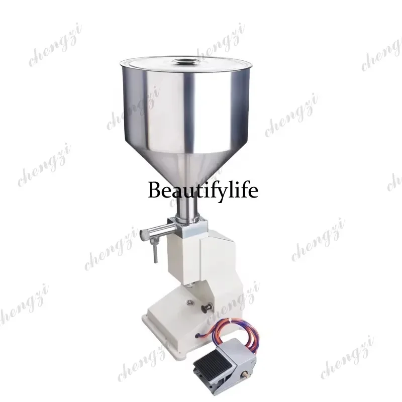 E132 Pneumatic Small Filling Machine Foot Operated Dual Use For Cream Toothpaste Gel Lotion Shampoo Laboratory And Home Use