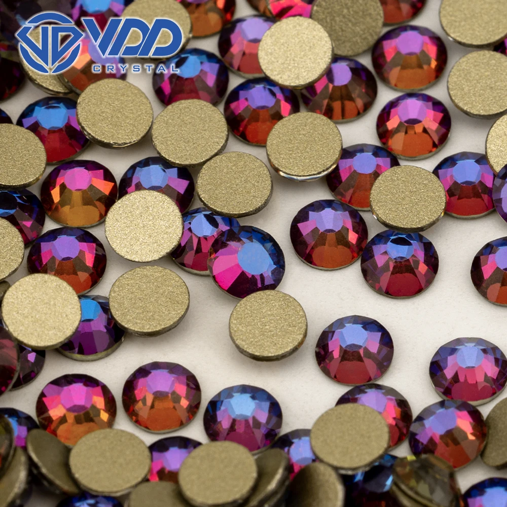 VDD Blaue Flare Gold-Rückseite Strass-Steine Hochwertige Glaskristalle JD999-063 – Detail 1