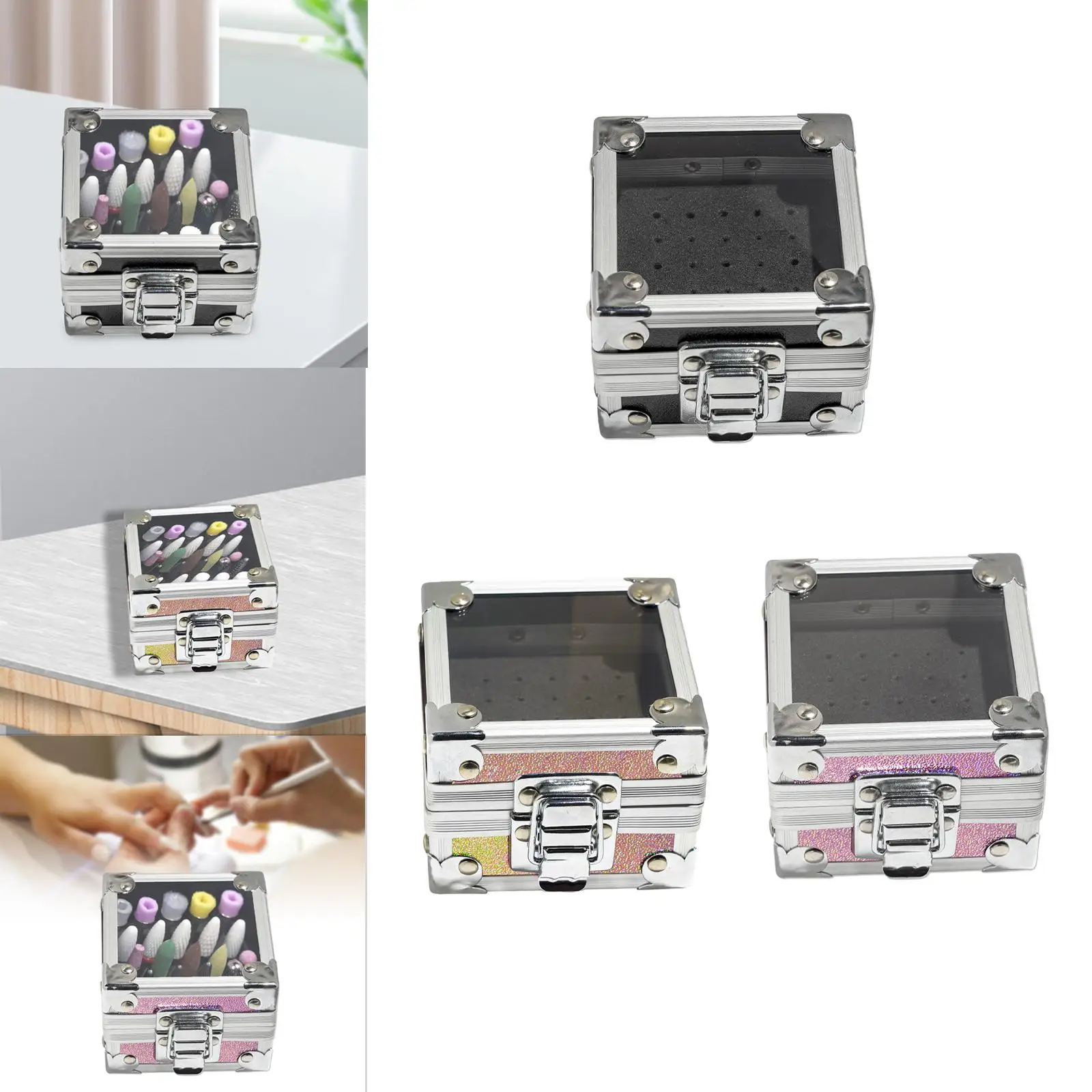 Держатель для сверл для ногтей, пылезащитный для шлифовальных головок для дизайна ногтей, для ежедневного использования для женщин