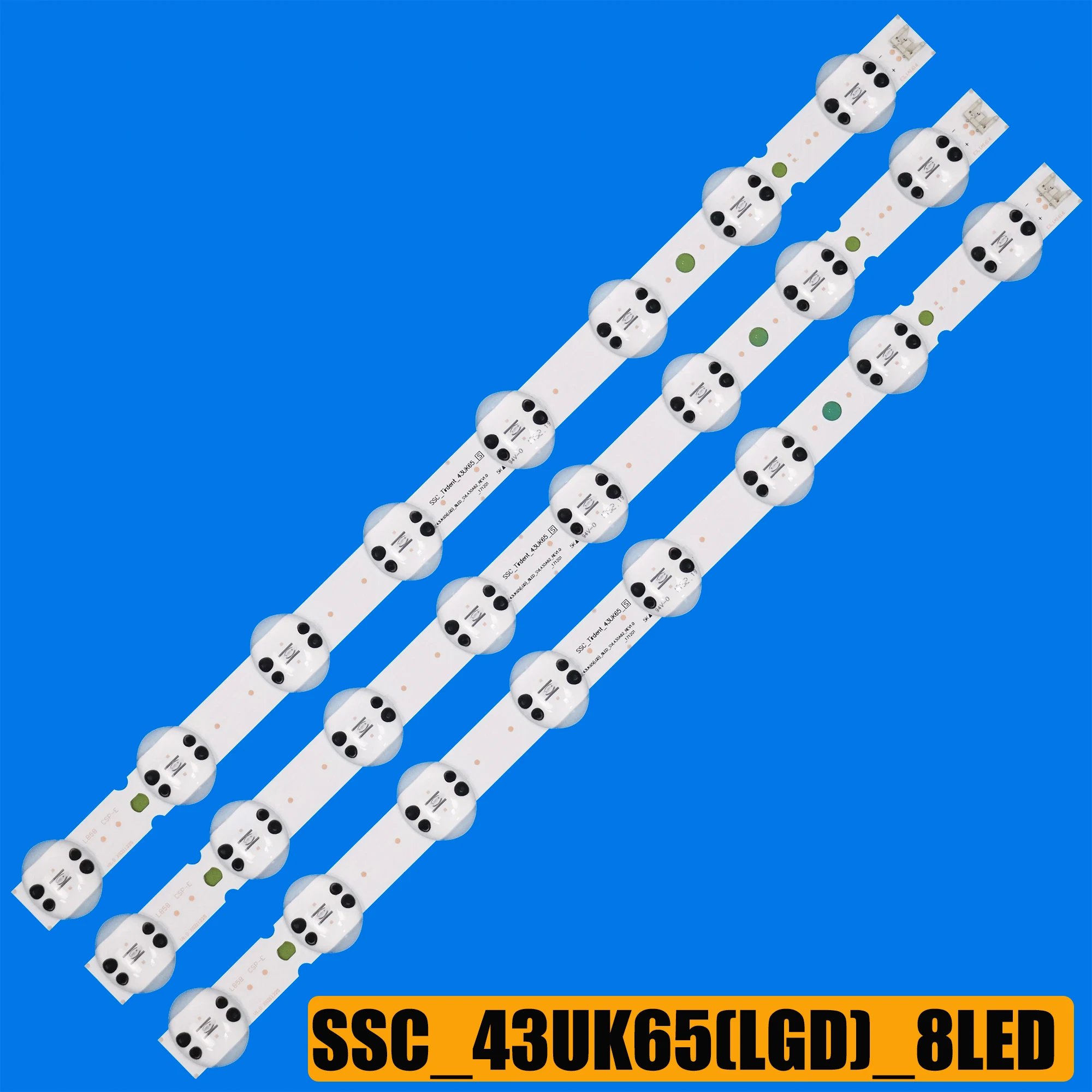 LED Backlight Strips for 43UK6950PLA 43UK6950PLB 43UK6500PLA 43UK6500PLB 43UK6750 43UK6520 SSC_43UK65(LGD)_8LED_SVL430A62_REV1.0