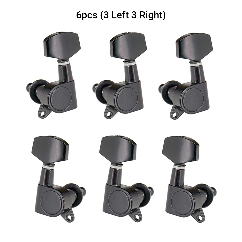 6Pcs/Set Sealed Guitar String Peg Locking Tuners 3L3R Tuning Peg String Tuners Electric Acoustic Guitar Tuner Machine Heads Knob