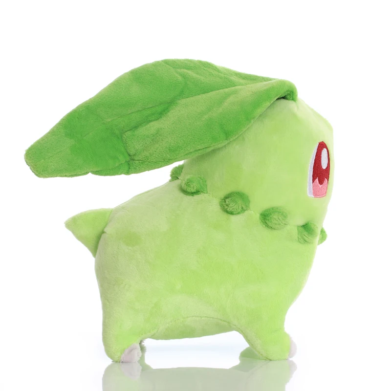 20cm pokemon chikorita brinquedos de pelúcia chikorita pelúcia dos desenhos animados chikorita boneca kawaii japão anime elf boneca de pelúcia presente de natal para crianças