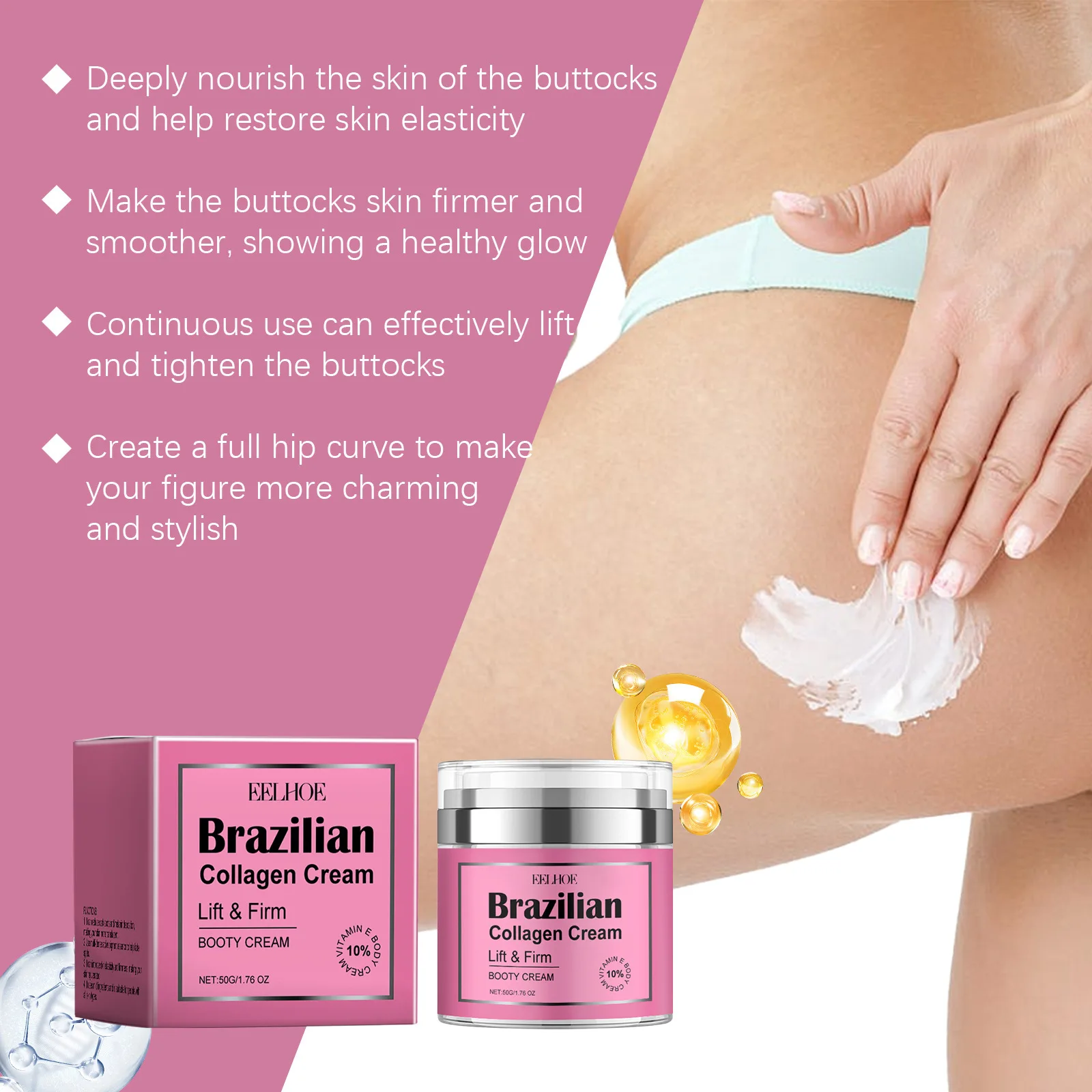 Buttock Enlargement Cream Effective Hip Lift Up Firming Improve Sagging Moisturizing Sexy Big Peach Butt Tighten Plump For Women