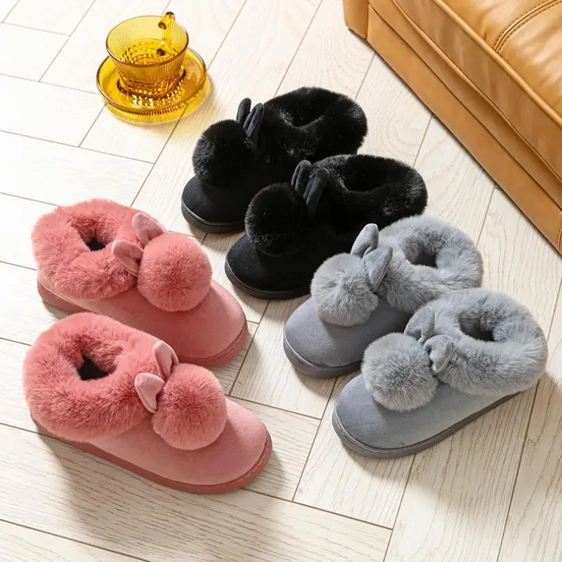 Fluffy Women's Slippers Flats Luxury Designer Woman Shoes Casual Ankle Boots Female Winter Indoor Elegant Fuzzy Fur Slides Soft image 5
