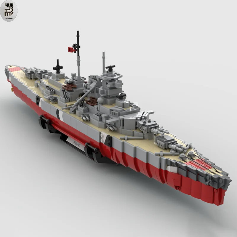 

Конструктор MOC Warship из 2459 деталей в стиле милитари, 1:400 км