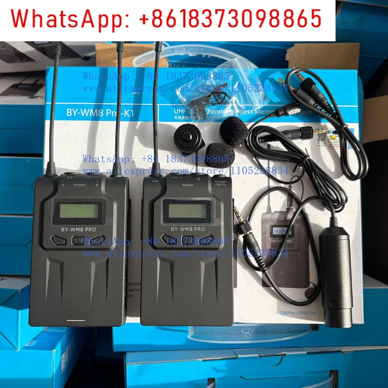 BY-WM8 Pro-K1 wireless lavalie - đánh giá và giá Wireless Lavalier Microphone Dual Receiver