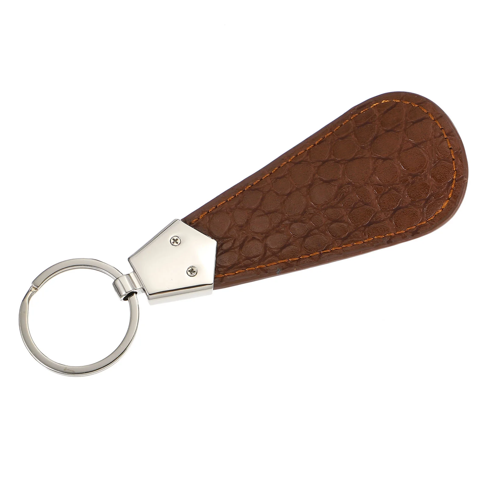 

Shoehorn Pu Shoehorns Portable Keychain Brown Color Stainless Steel Shoe Horns with Key Holder for Travel