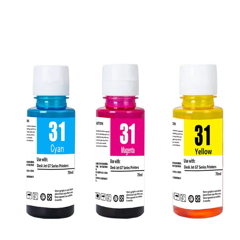 32XL 31 عبوة زجاجات الحبر للطابعة HP 7301 6001 7602 5101 7001 551 651 455 457 450 670 675 720 725 750 755 790 795 #3