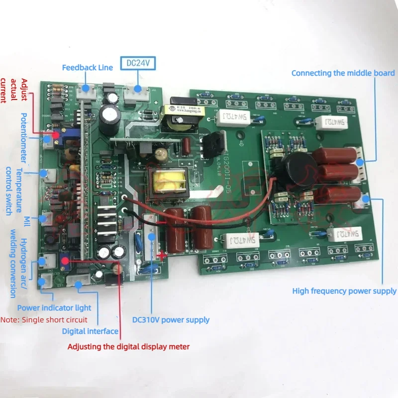 Placa superior da máquina de solda do inversor ZX7-250 com display