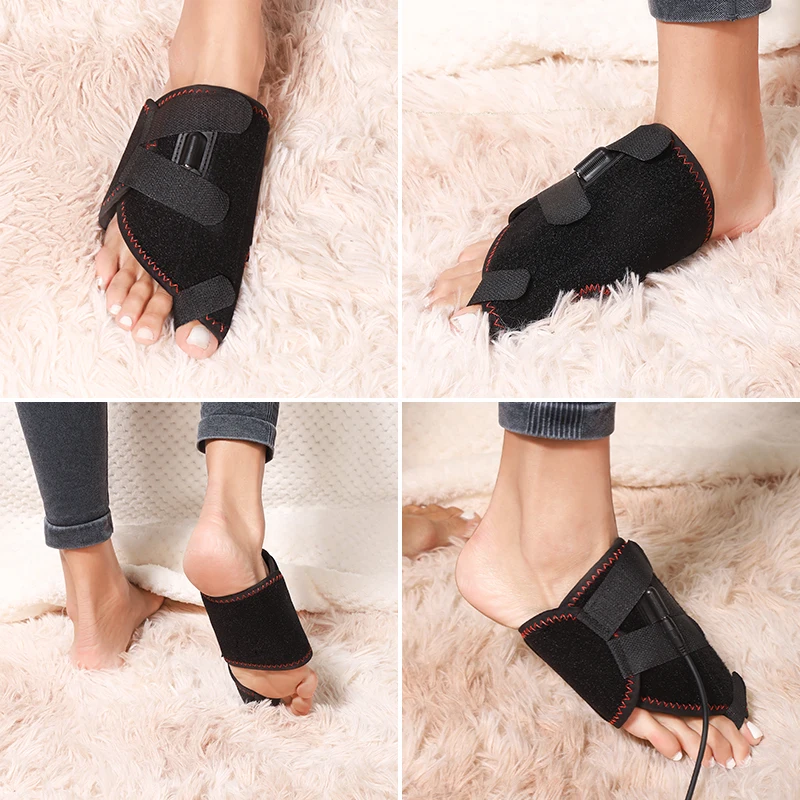 مدلك قدم للعلاج بالضوء الأحمر - 3 تروس للحرارة والاهتزاز، يخفف آلام مشط القدم، يساعد على التعافي الرياضية، لمحبي اللياقة البدنية وكبار السن