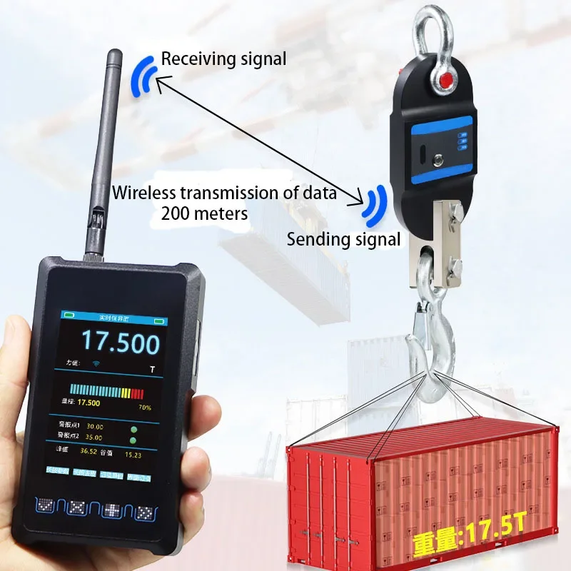 High Quality Load Cell Stretch Meter Wireless Dynamometer 1T 2.5T 5T