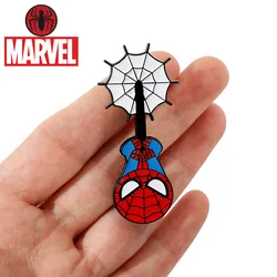 Marvel Anime Spider-Man Broszki Emalia Metalowa Kreatywna Odznaka do Torebek Dżinsowa Ozdoba Kołnierzyka Przypinka Akcesoria Prezenty