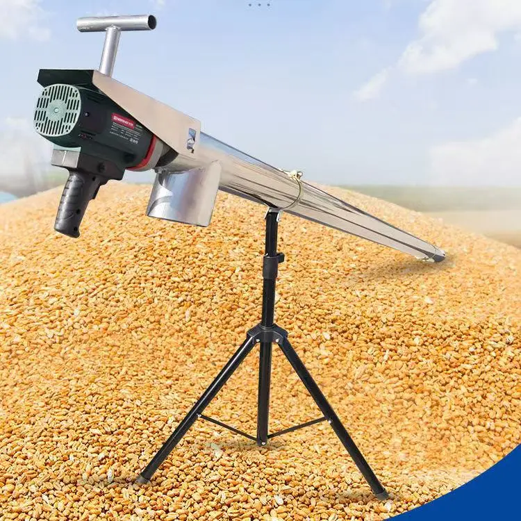 

Portable Moveable Auger Farm Feeder Hose Grain Screw Conveyor Hand Drill Grain Suction Machine Rice Home Use New Motor Engine