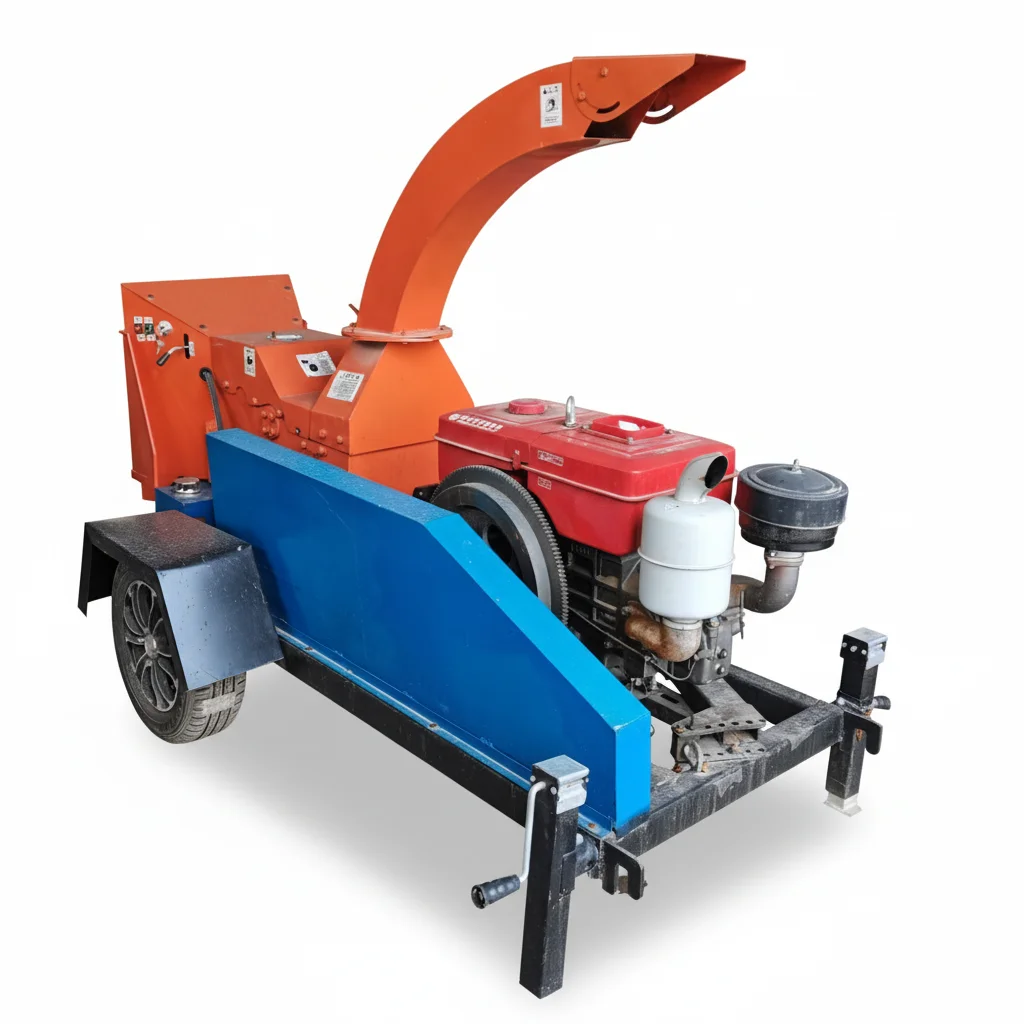 Garden Tractor Driven Wood Grinder Horizontal Powered Chopper for Agricultural and Forestry Use