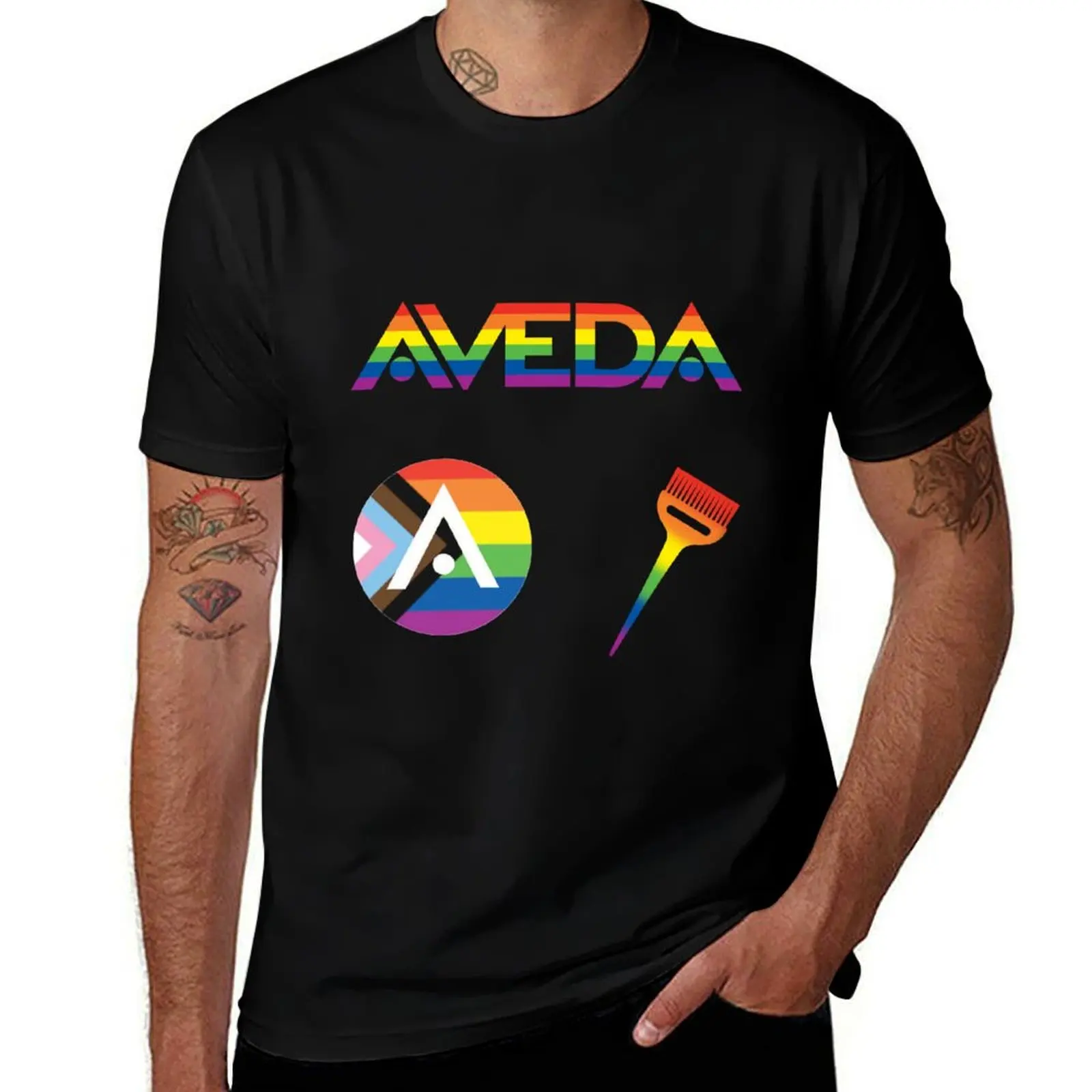 AVEDA Pride Sticker Sheet (3pck) T-Shirt Anti-Wrinkle Short Sleeve T-Shirt