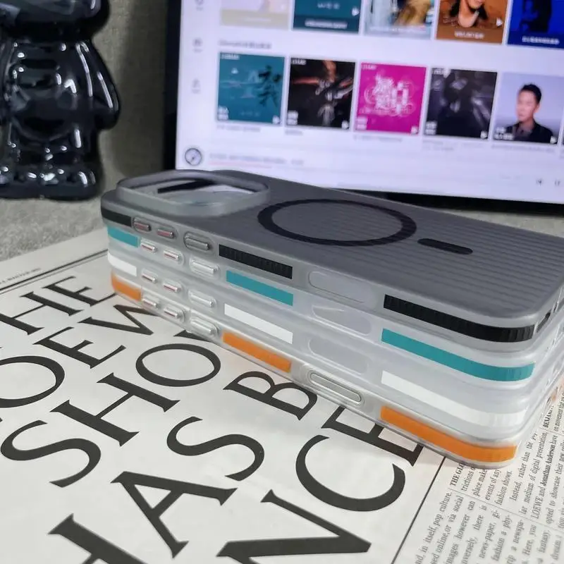 حافظة لهاتف OPPO Find X9 Pro غطاء مغناطيسي مموج وشفاف ورقيق مقاوم للسقوط لهاتف oppo Find X 9 Pro ممتص للصدمات Funda