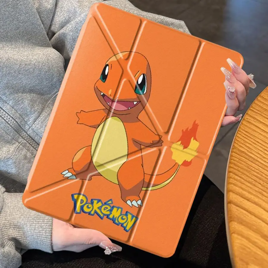 Holder Cover Tablet Case For iPad Air 4 5 M3 M2 1 2 M4 11inch Pro 11th 10th 9th 8th 7th 12.9inch Pro 2025 Mini 6 7 Pokemon Cute