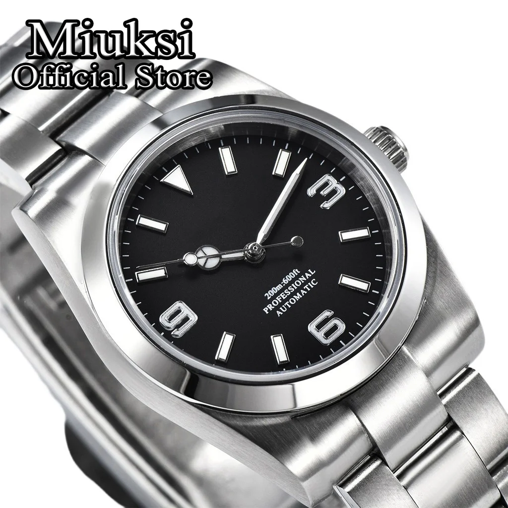 Miuksi NH35 Customized 36mm 39mm Mechanical Watch Fit NH35 Miyota 8215 Movement Automatic Sapphire Waterproof Wristwatch