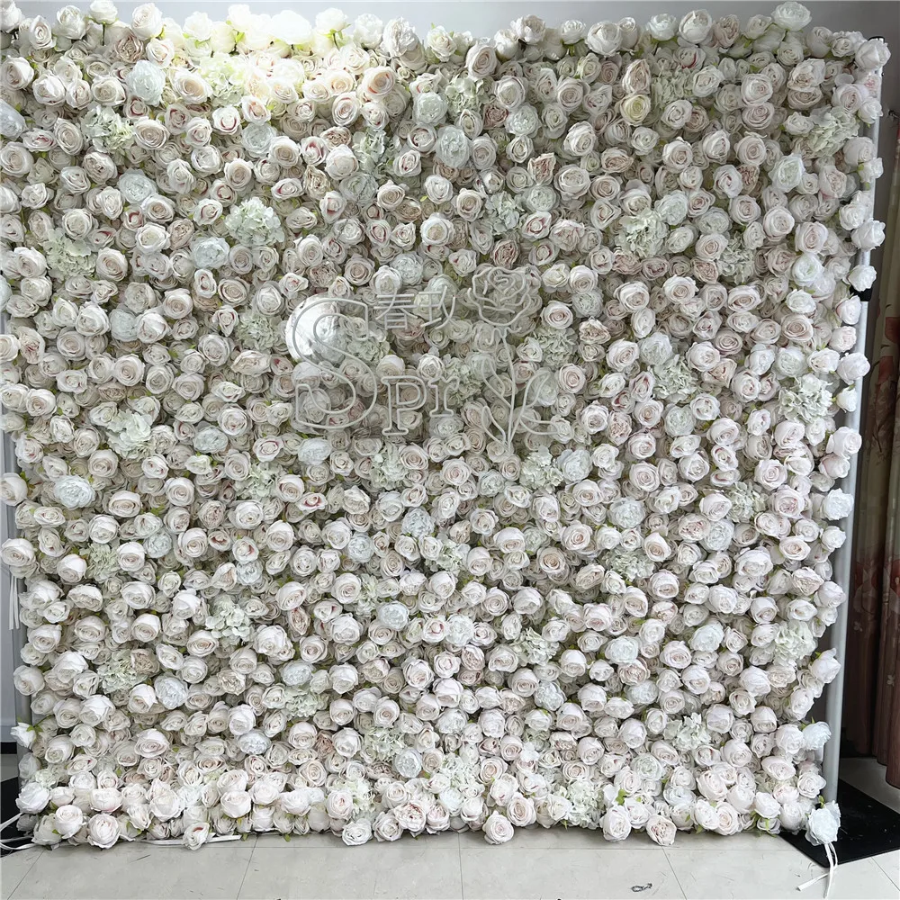 SPR  Designs Fabric Silk Faux Shop Wedding Decoration Panel Mat Patch Roll Backdrop Flower Wall Artificial