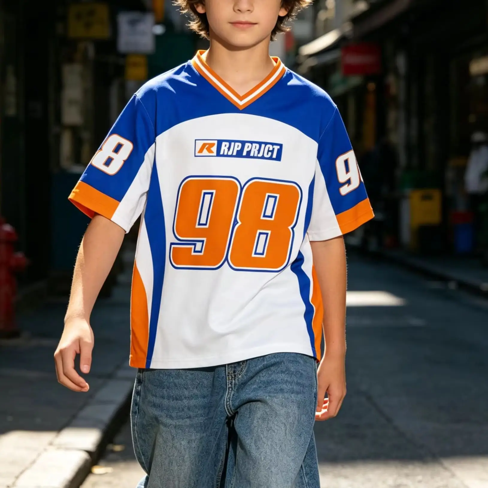 Korea Kpop Style No.98 Jersey Vneck Men T Shirt Women Tee Boys Top Children Parent Child Quick dry short sleeves kids Tshirt