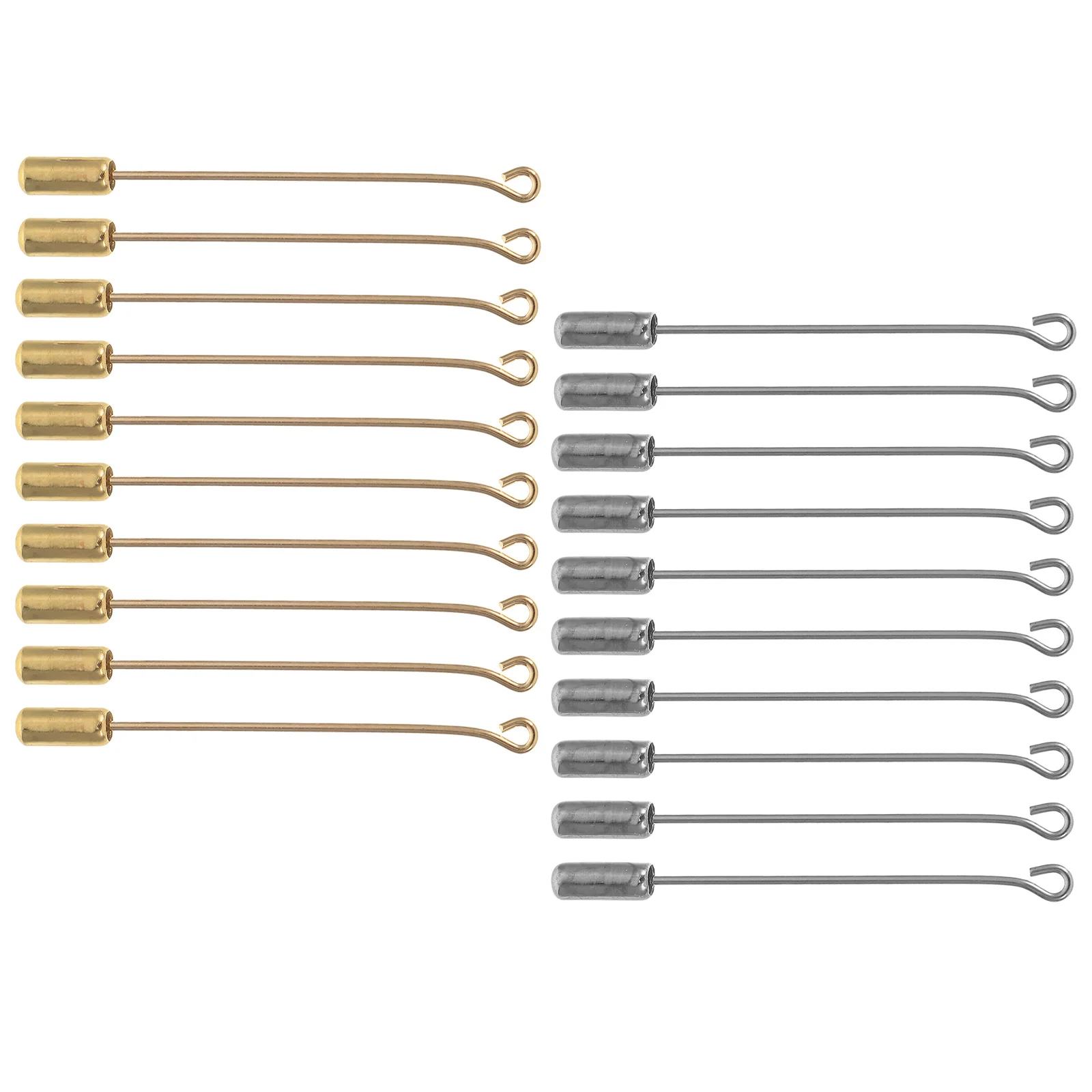 20 مجموعة التلبيب دبوس عصا إبرة Diy بها بنفسك دبابيس الحرفية دبابيس معدنية دعوى التعادل قبعة وشاح شارة صنع المجوهرات اكسسوارات النحاس