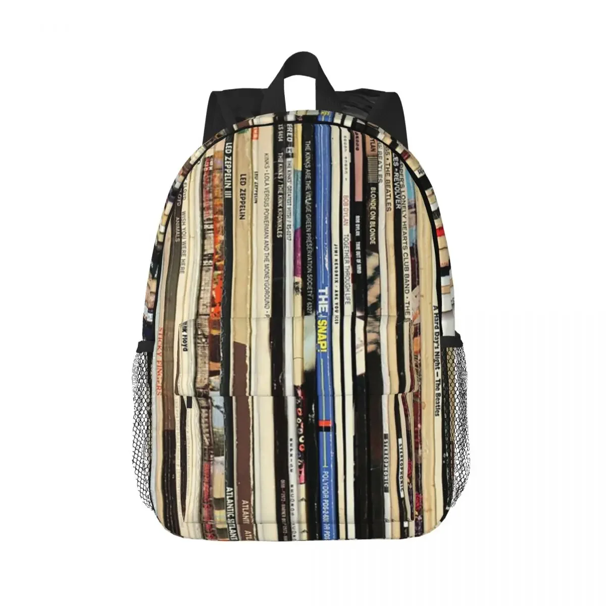 Classic Rock Vinyl Records Backpacks Boys Girls Bookbag Fashion Students School Bags Laptop Rucksack Shoulder Bag Large Capacity