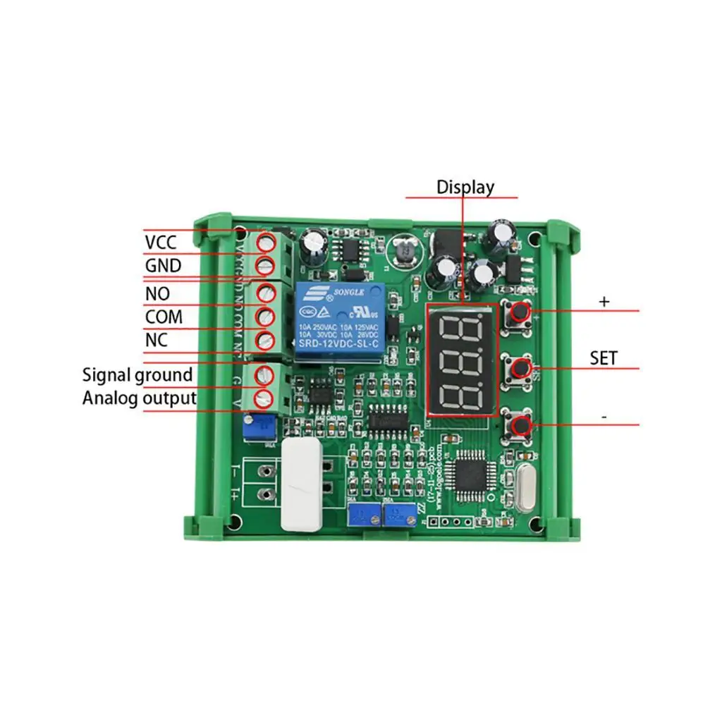

Current Detection Digital Display Module Relay Output Overcurrent Protection Sensor for DIY Electronic Project Power Circuits
