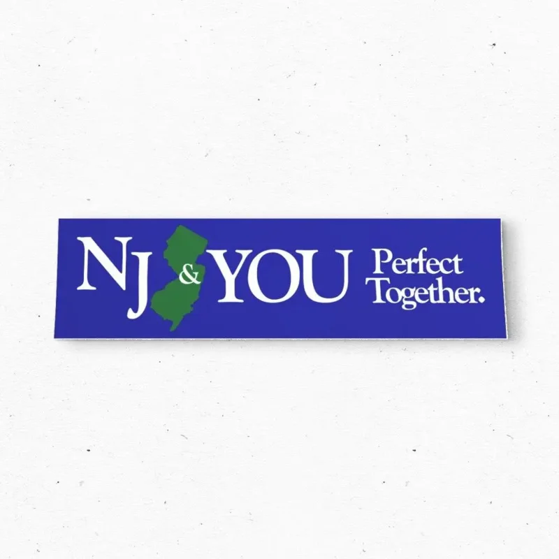 Ce & you New Jersey bumper sticker-Tourism USA vintage style vinyl 80s 90s-bumper stickers-car stickers