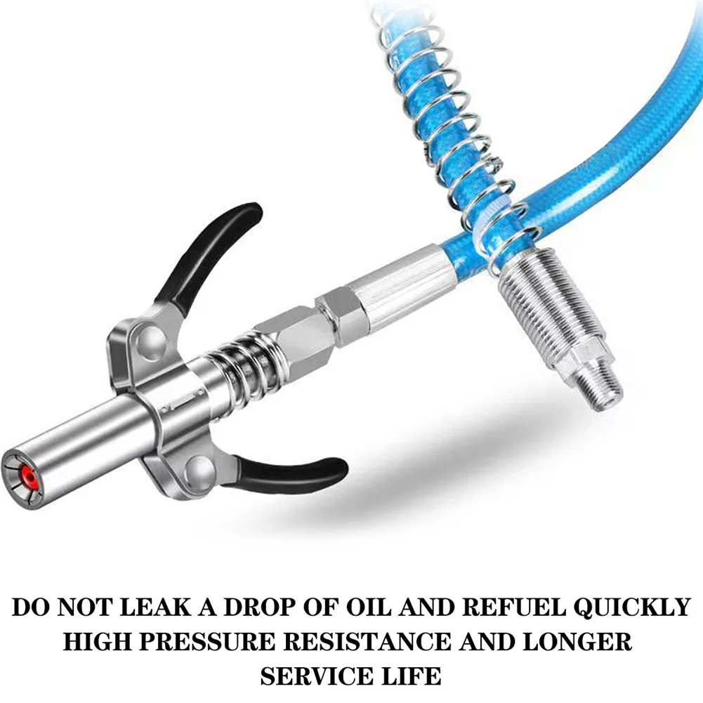 10000PSI High Pressure Grease Coupler Nozzle Hose Pump Syringe Grease Gun NPT1/8 Adapter Brake Oil Change Tools Car Accessories