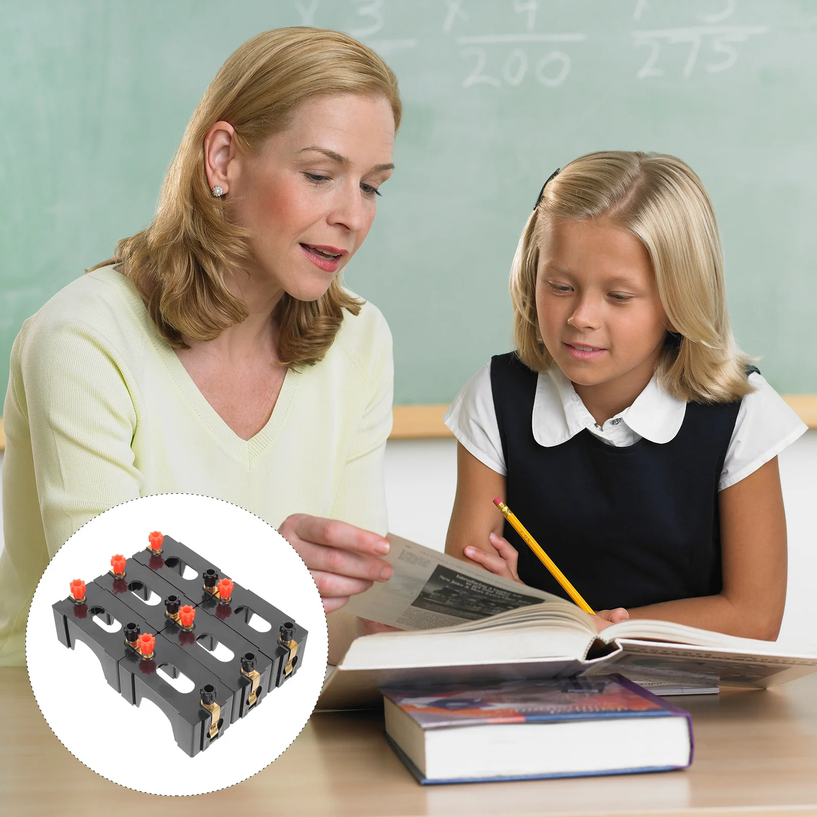 

6Pcs Holder Basic Electricity Teaching Tool for School Classroom Physics Experiment Electronics Demonstration