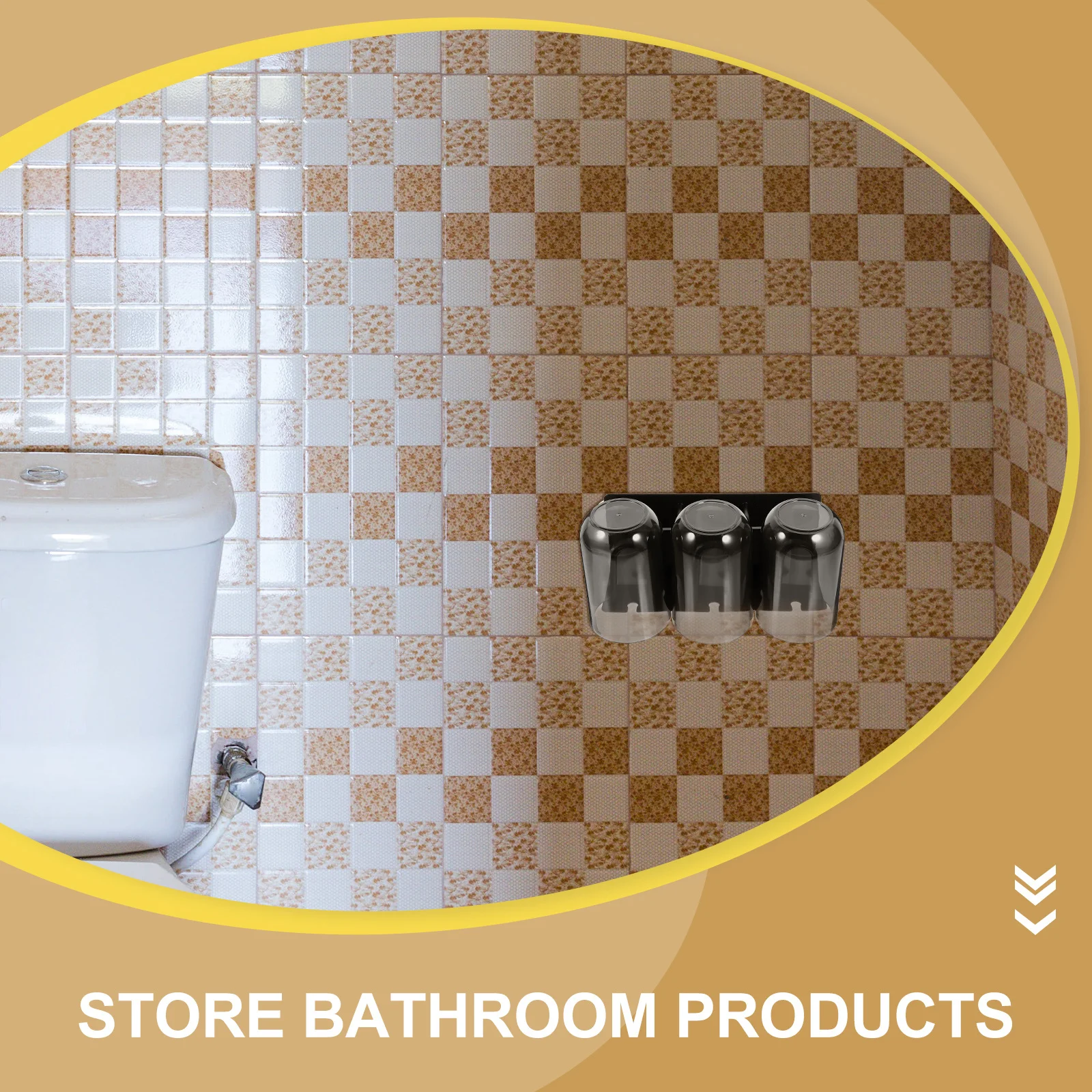 

1Set Bathroom Accessories Organizer Space Aluminum Toothbrush Holder PP Material Clean Sundries Shelf