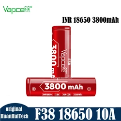 High Capacity Vapcell F38 18650 Lithium-ion Battery INR 18650 3800mAh 10A  3.7V Rechargeable Batteries For Toys Drone