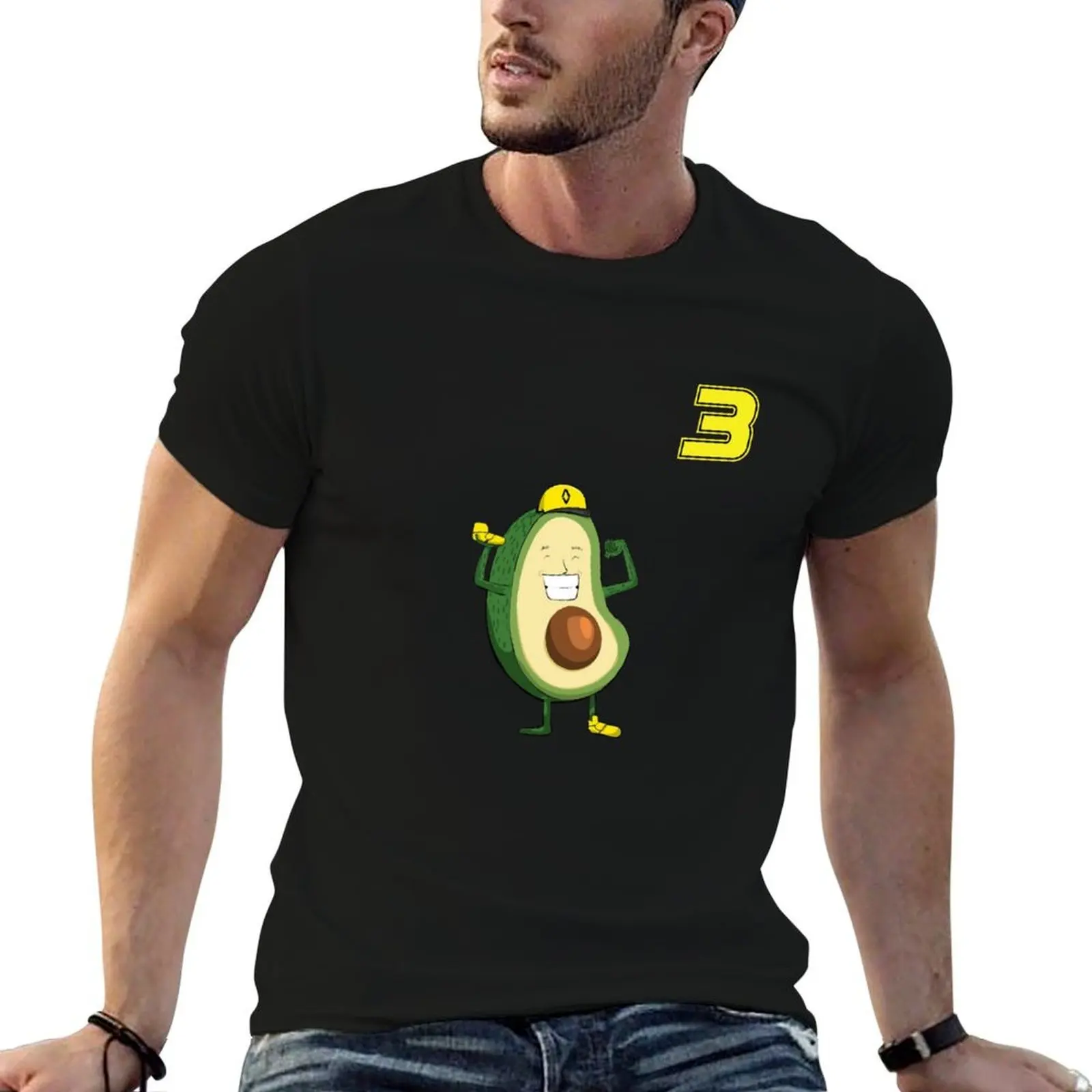 Camiseta con número Daniel Avocado (Ricciardo), camisetas de algodón, camisetas de algodón de alta calidad, camiseta 100% para hombre, camiseta de lujo para hombre