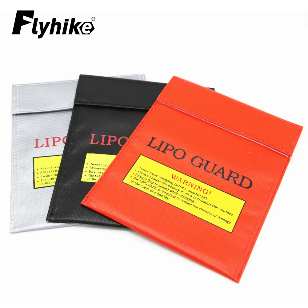RC LiPo Battery Safety Bag Safe Guard Charge Sack 18x23cm 30x23cm Red Black Silver Battery Protected Storage Bag